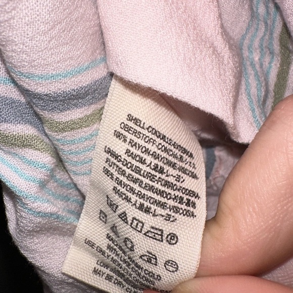 Free People women’s wrap striped pink blouse S like new girly - Picture 7 of 9